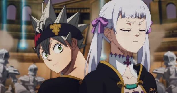 Young Asta and Yuno at the church in Hage village