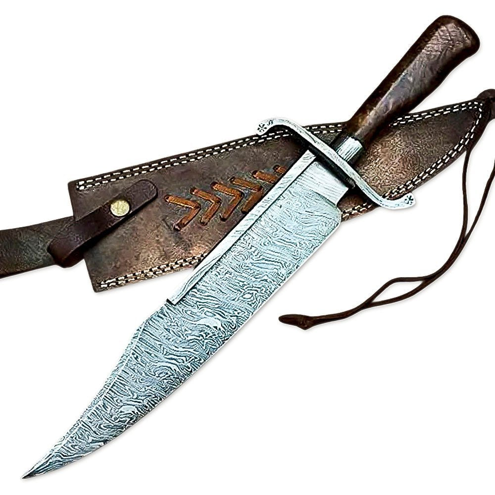 Camping Bowie Knife Rosewood Fixed Blade 15 Inch