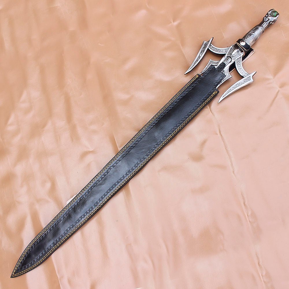 Barbarian Sword Fantasy Warrior With Leather Sheath
