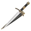 Medieval Dagger Gold Handle With Black Scabbard