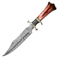 Bowie Knife Coloured Bone Handle Hunting 15 Inch