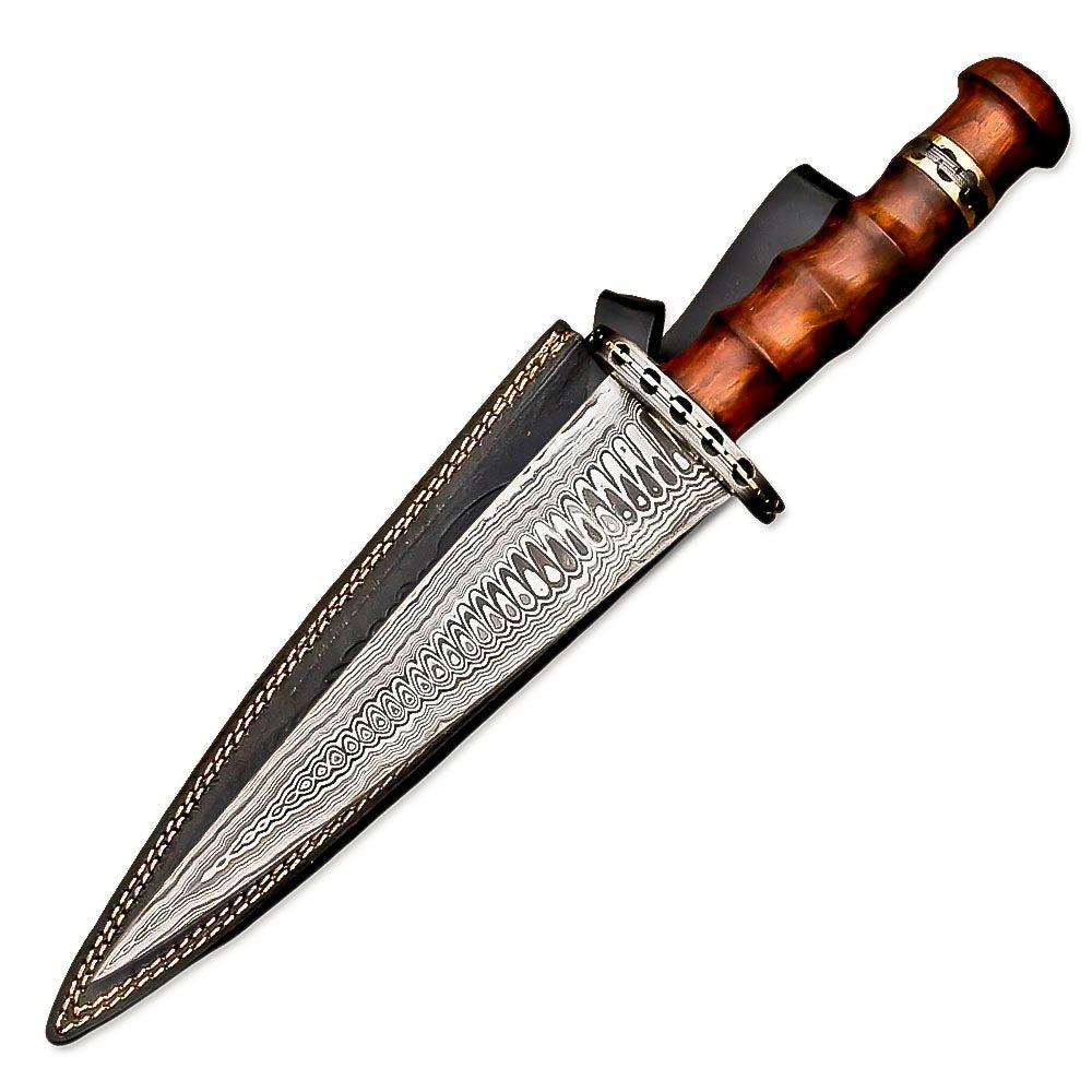 Hand Forged Dagger Rosewood Handle Collectible 15 Inch