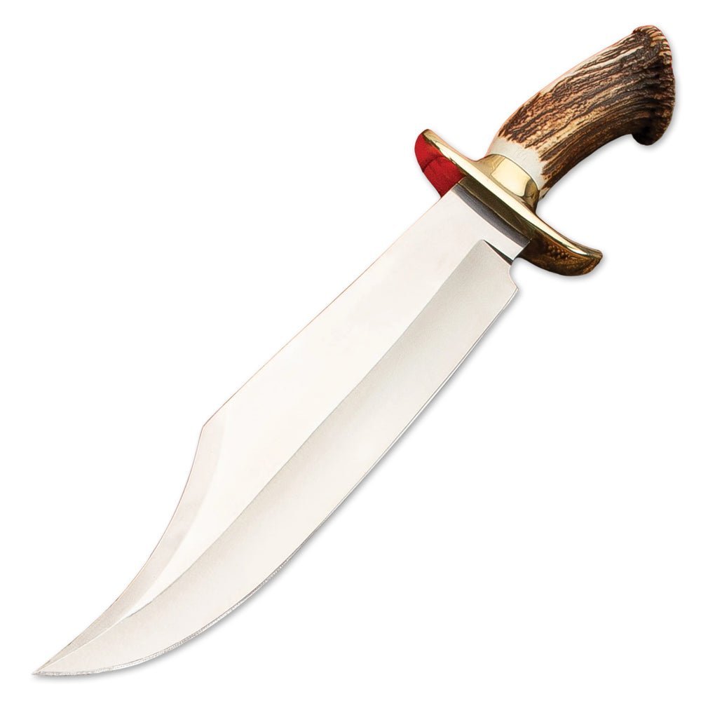 Stag Antler Bowie Knife 22 Inch With Leather Sheath