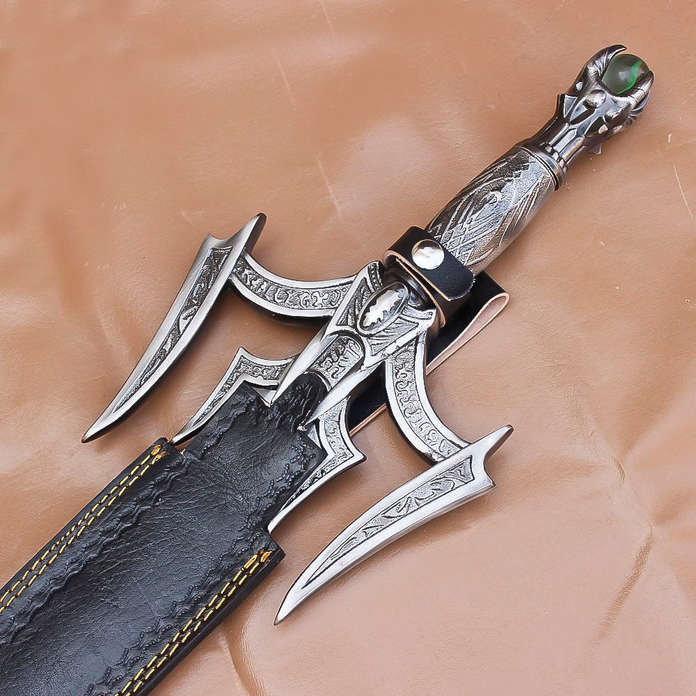 Barbarian Sword Fantasy Warrior With Leather Sheath