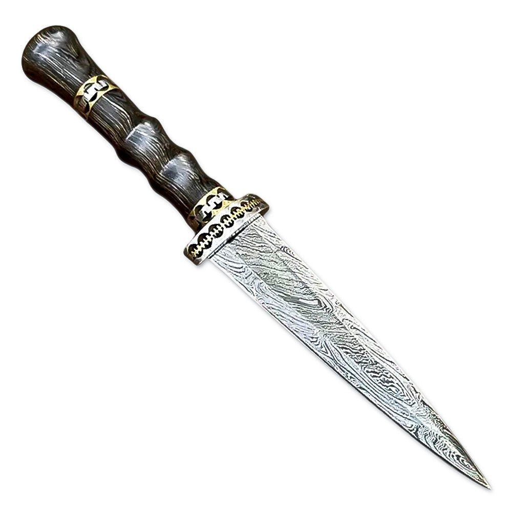 Dagger Hardwood Handle Hunting Boot Knife 10 Inch