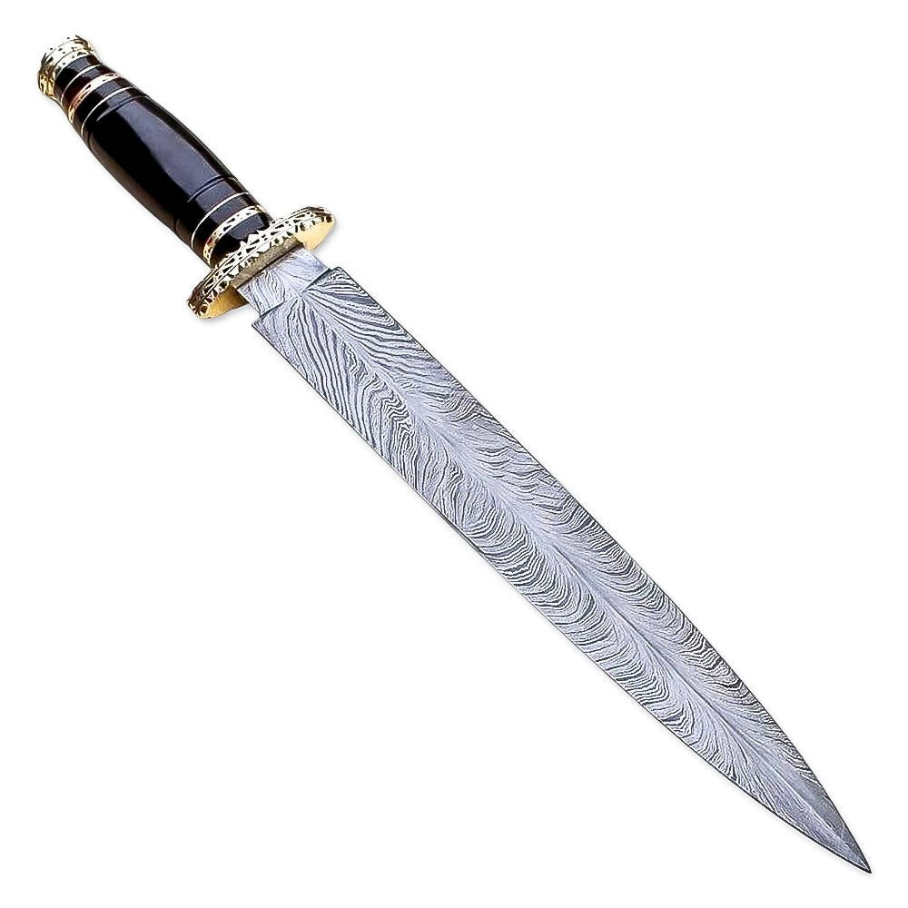 Dagger Knife Buffalo Horn Handle Collectible 15 Inch