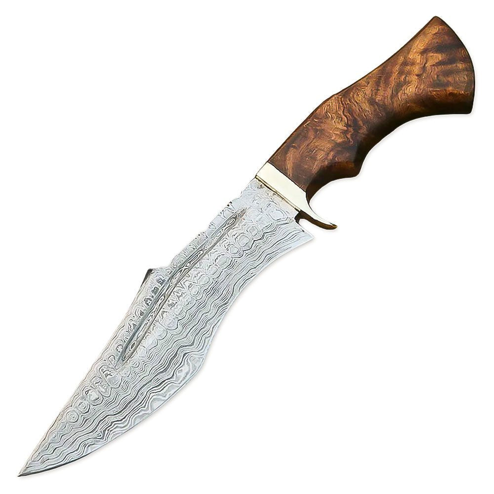 Bowie Hunting Knife Rosewood Fixed Blade 14 Inch