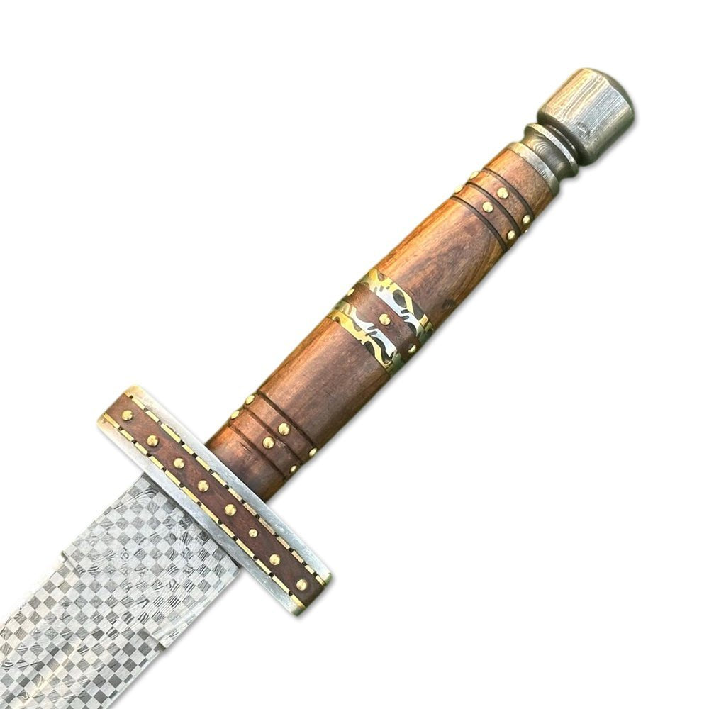 Double Edge Dagger Knife 20 Inch With Leather Sheath