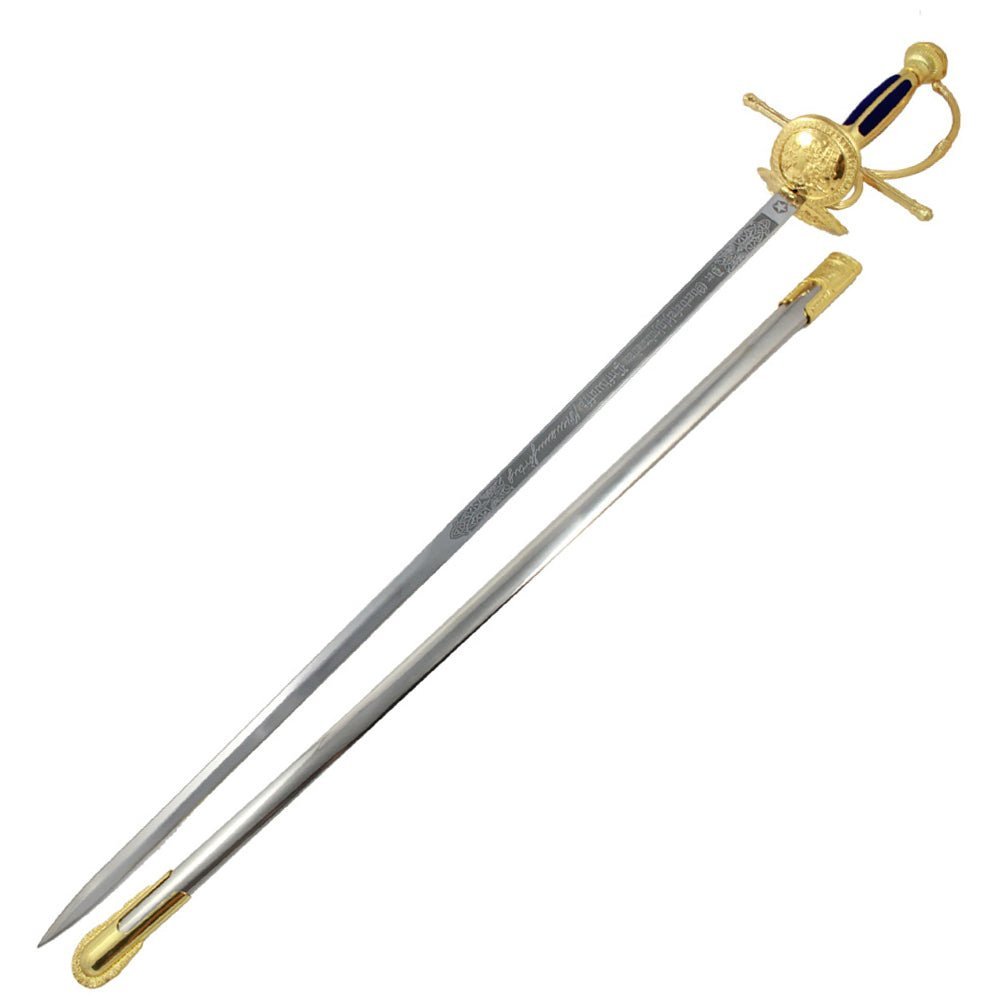 Don Quixote Rapier Musketeer Sword Black Gold