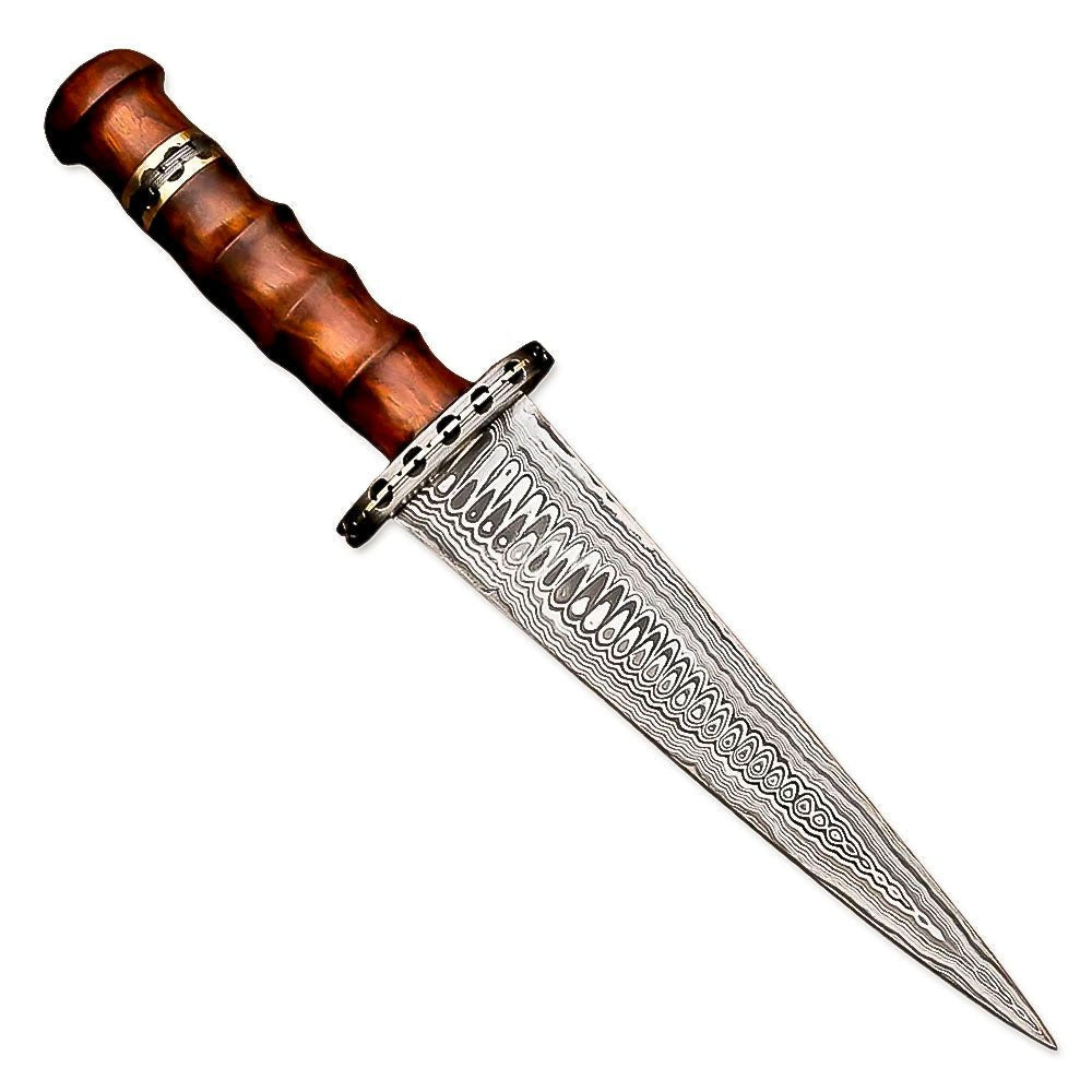 Hand Forged Dagger Rosewood Handle Collectible 15 Inch