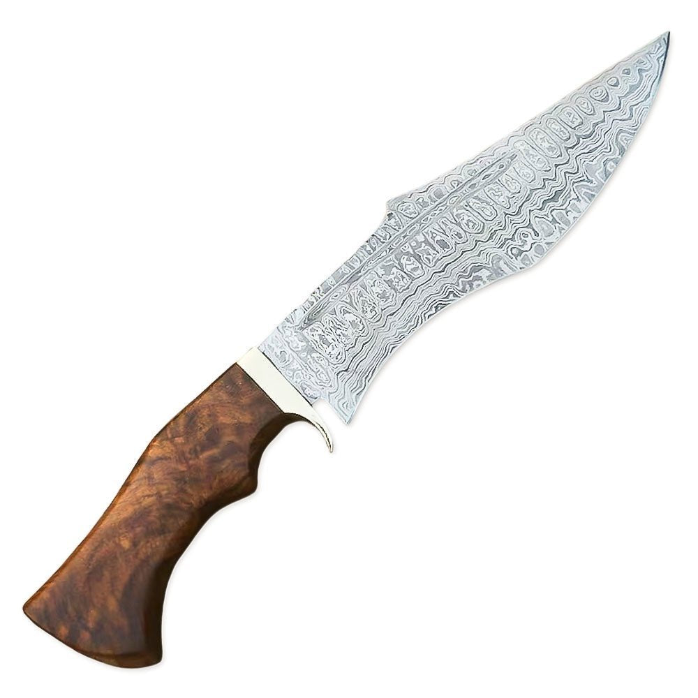 Bowie Hunting Knife Rosewood Fixed Blade 14 Inch