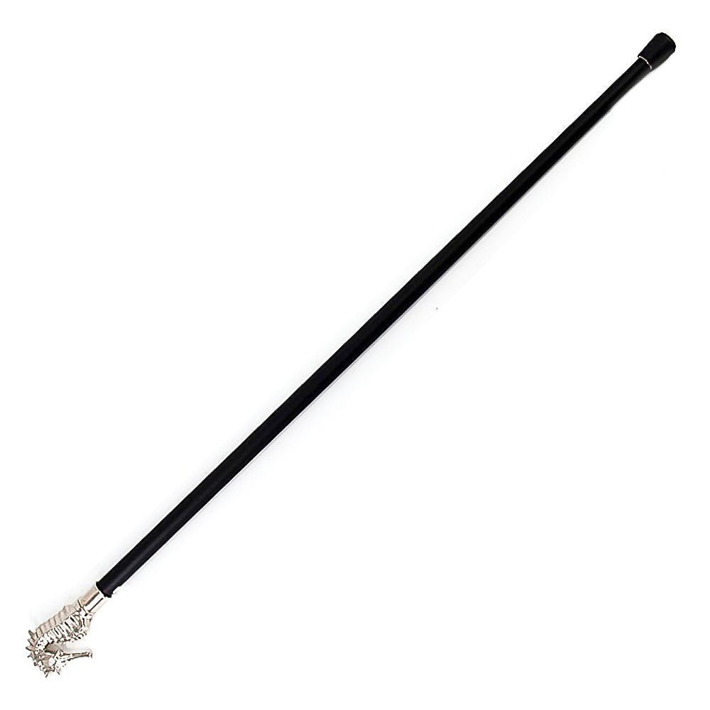 Silver Seahorse Hippocampus Cane Sword Walking Stick
