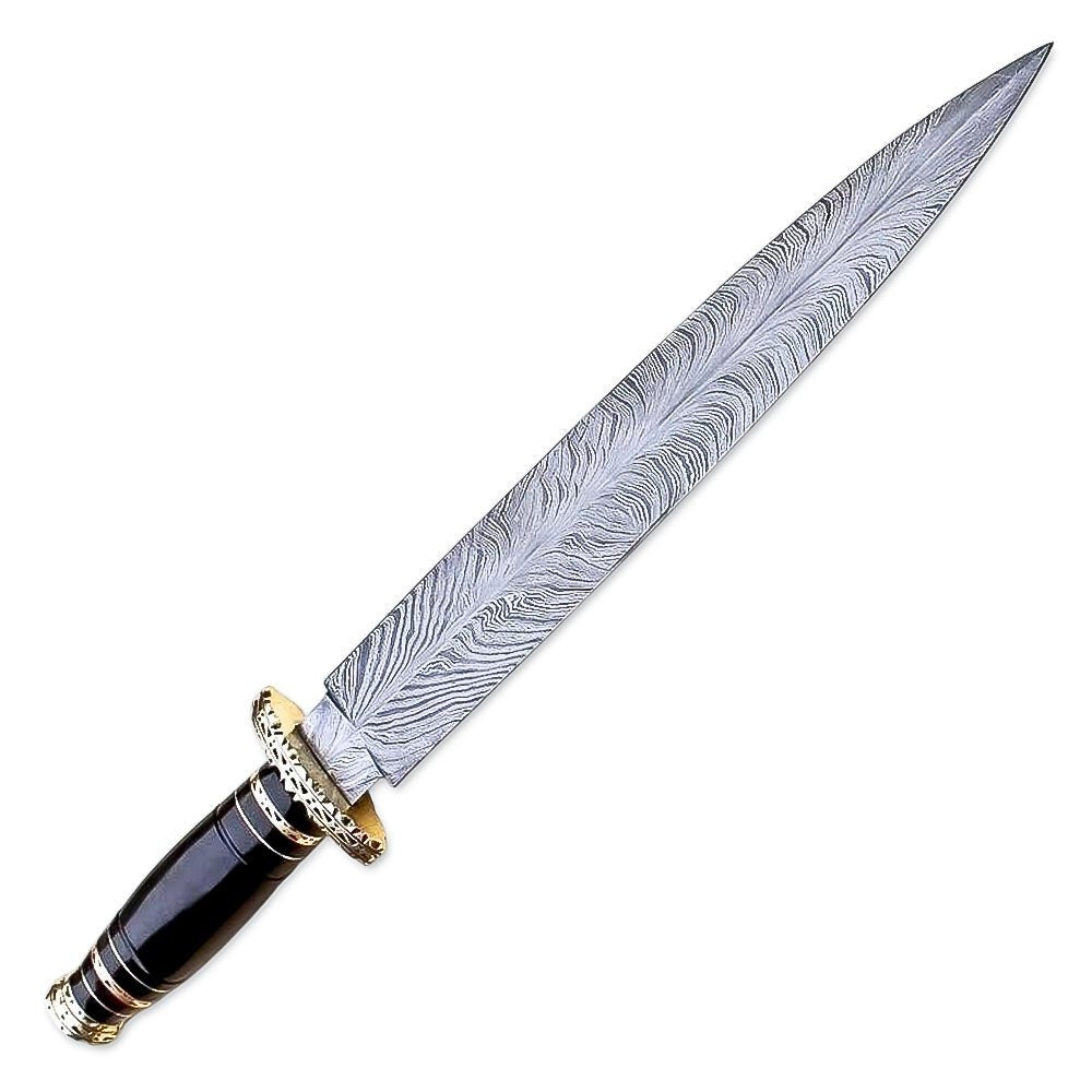Dagger Knife Buffalo Horn Handle Collectible 15 Inch