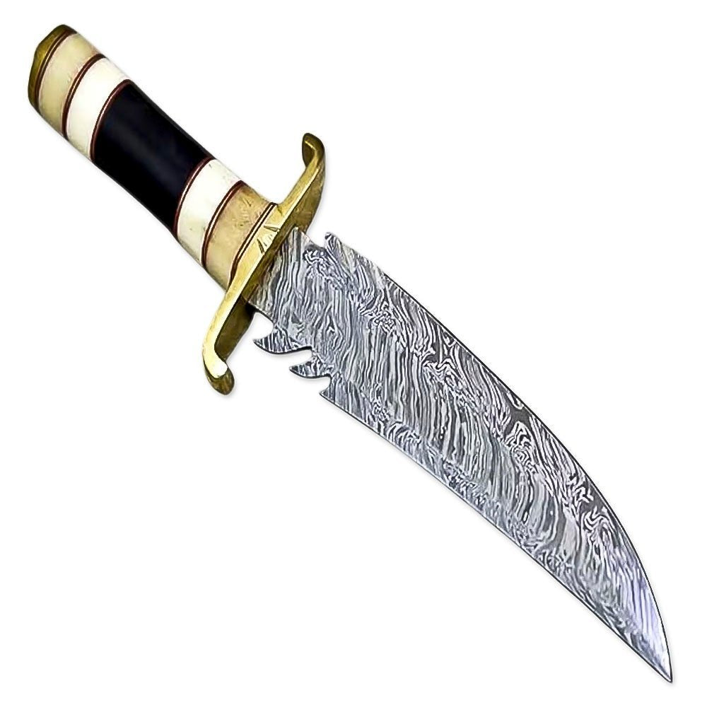 Bowie Knife Bone Buffalo Horn Hunting 12 Inch