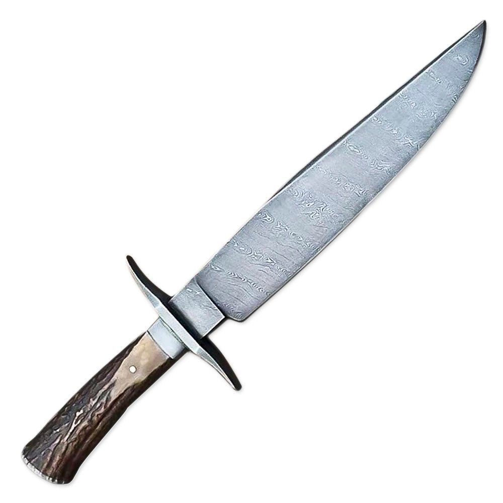 Bowie Knife Stag Antler Handle Outdoor 15 Inch