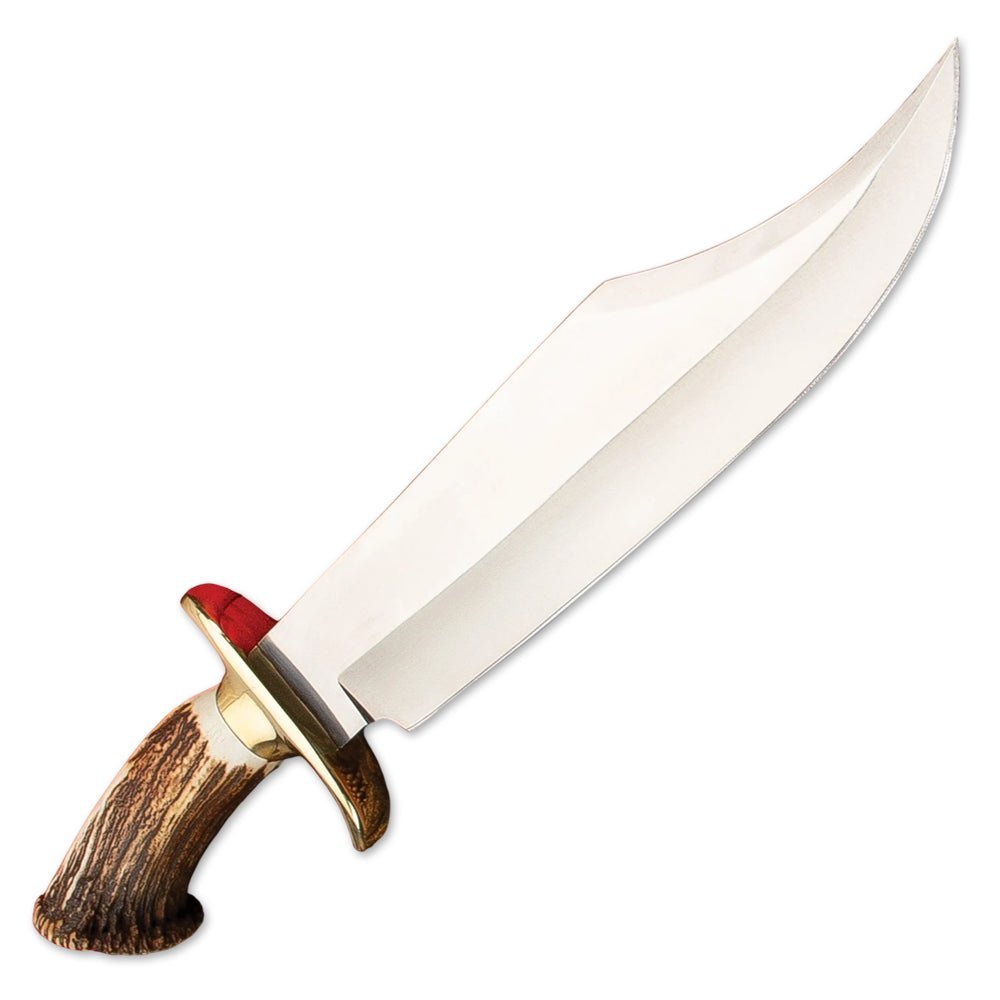 Stag Antler Bowie Knife 22 Inch With Leather Sheath