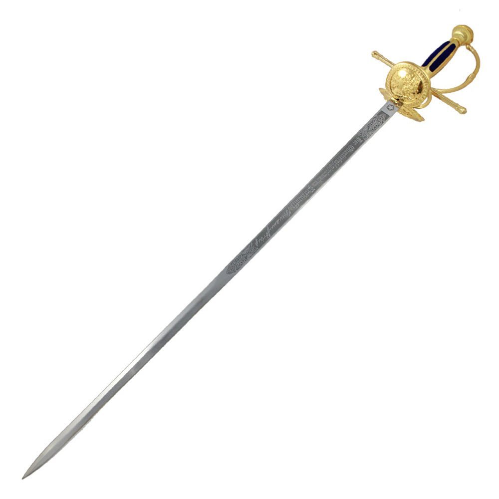 Don Quixote Rapier Musketeer Sword Black Gold