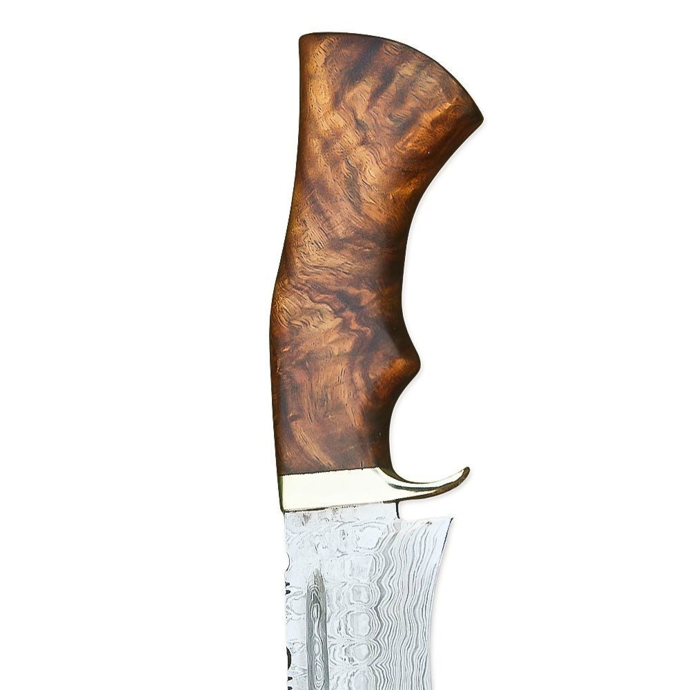 Bowie Hunting Knife Rosewood Fixed Blade 14 Inch