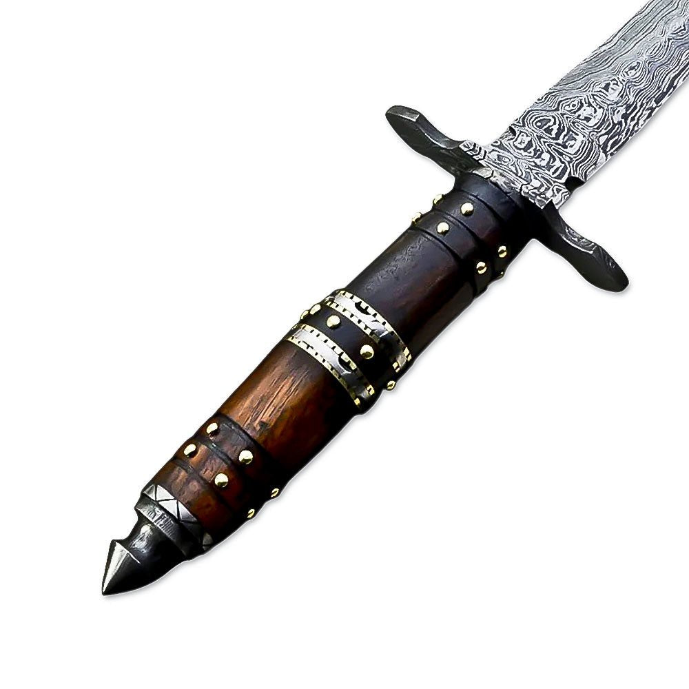 Double Edge Dagger Rosewood Handle Collectible 15 Inch