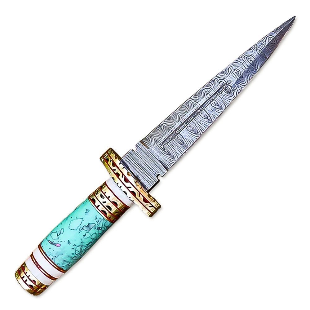 Double Edge Dagger Resin Bone Handle 13 Inch