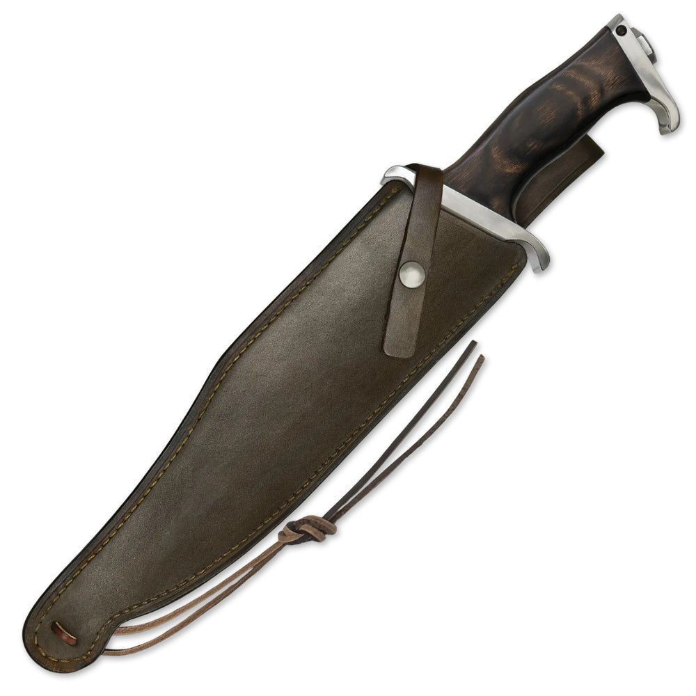 Bowie Hunting Knife 17 Inch Wood Handle With Sheath