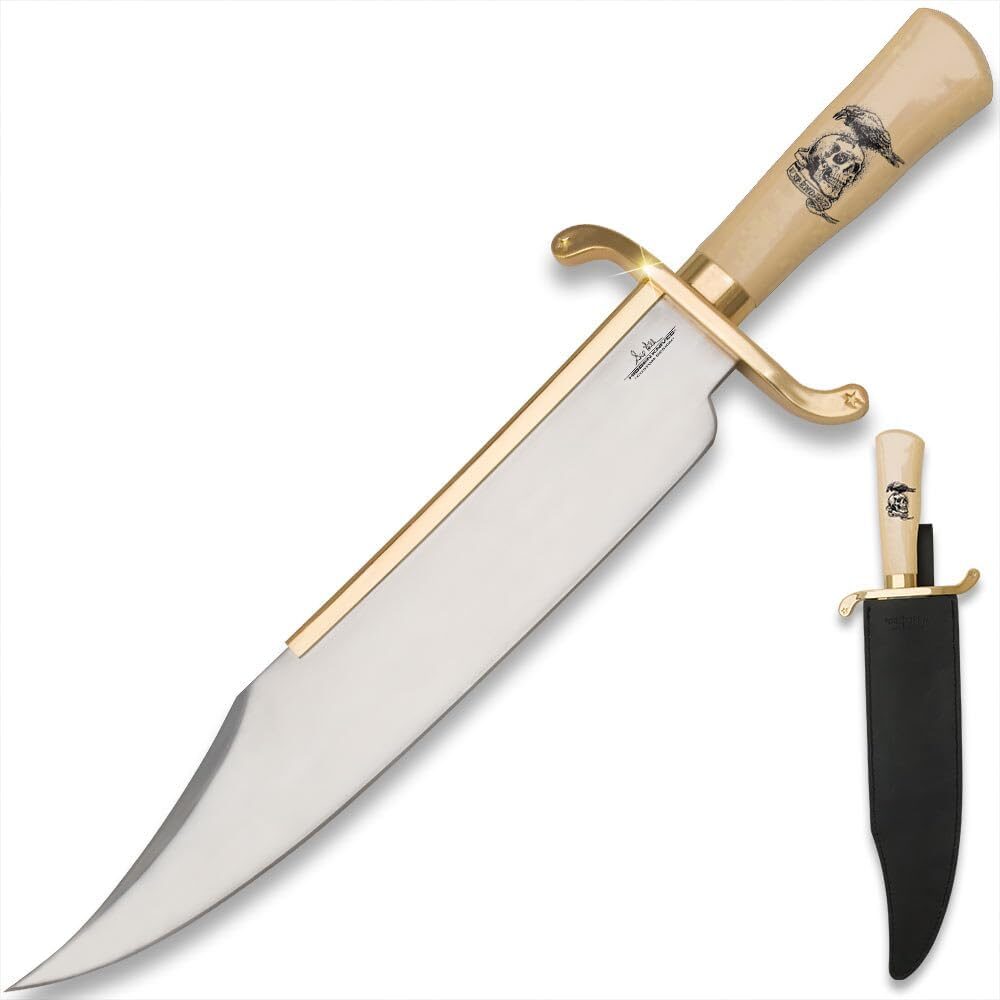 Gil Hibben Expendables Bowie Knife Gold Plated Replica