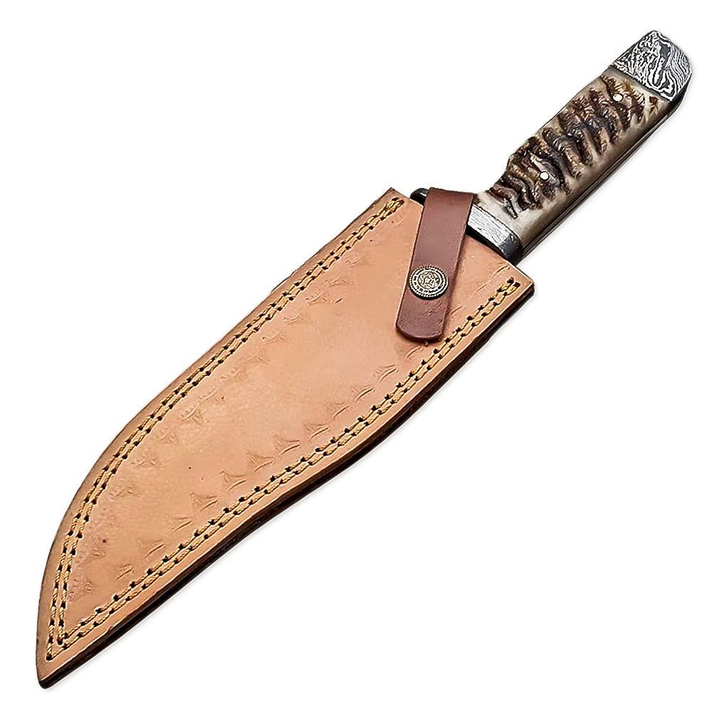 Full Tang Bowie Knife Ram Horn Hunting 12 Inch