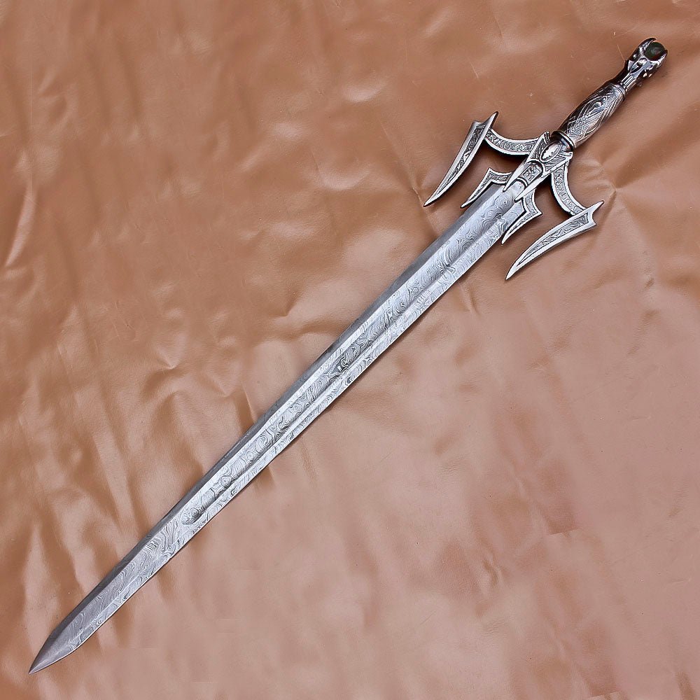 Barbarian Sword Fantasy Warrior With Leather Sheath