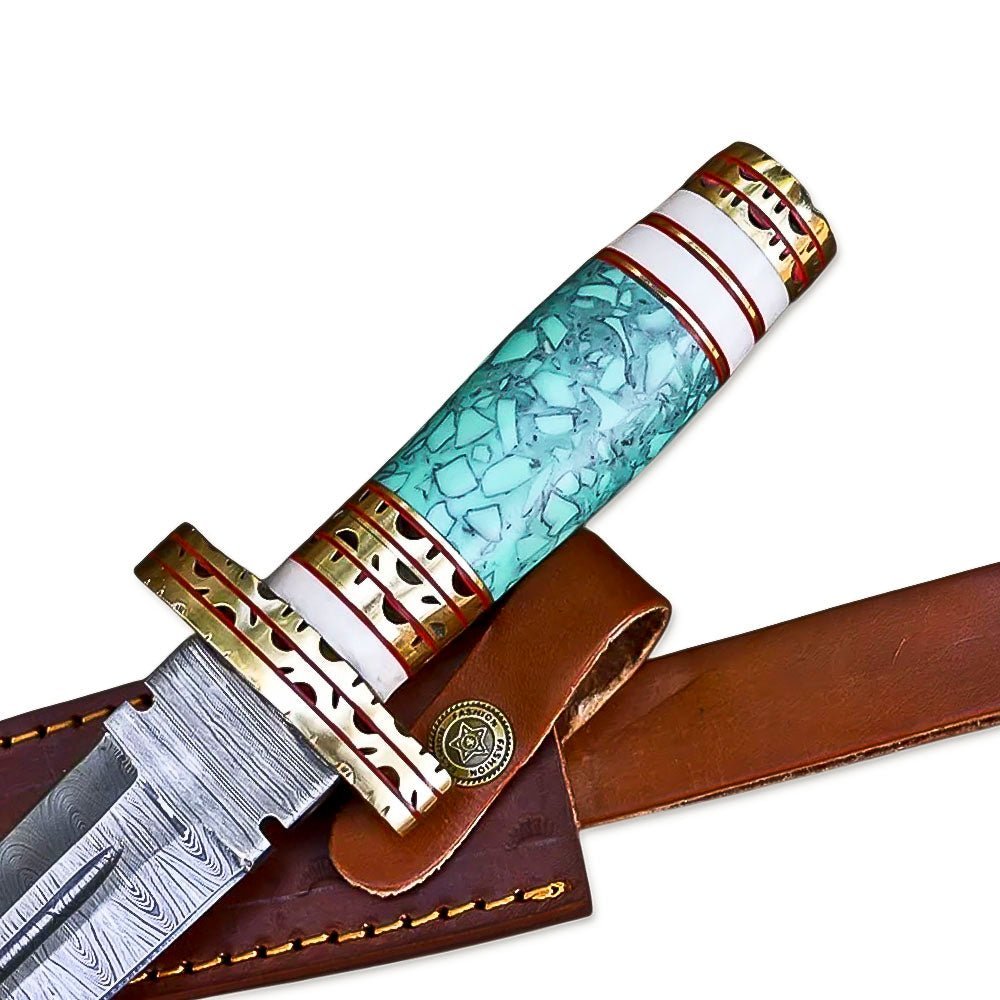 Double Edge Dagger Resin Bone Handle 13 Inch