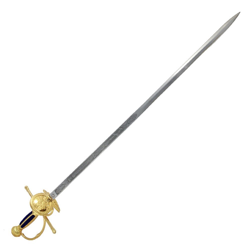 Don Quixote Rapier Musketeer Sword Black Gold