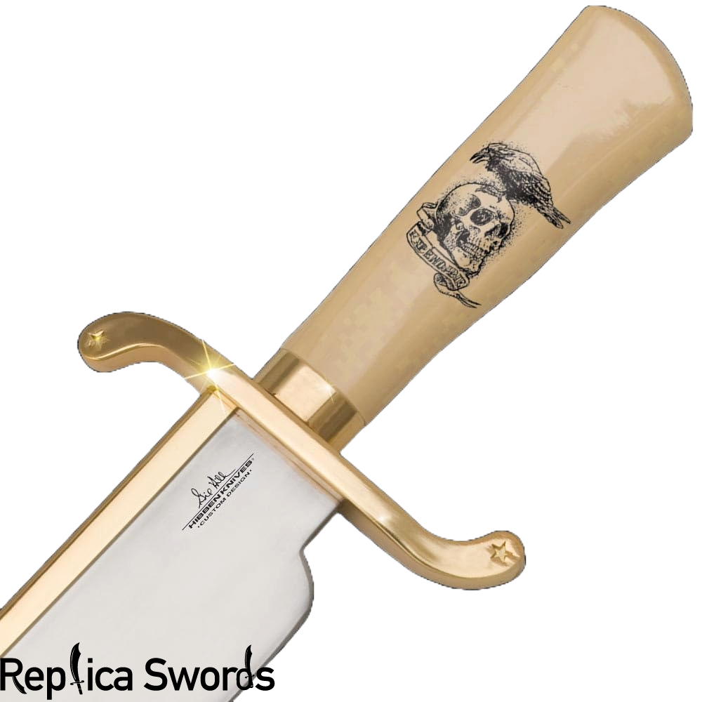 Gil Hibben Expendables Bowie Knife Gold Plated Replica
