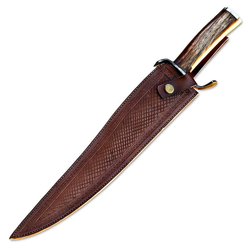Bowie Knife 17 Inch Rosewood Handle With Sheath