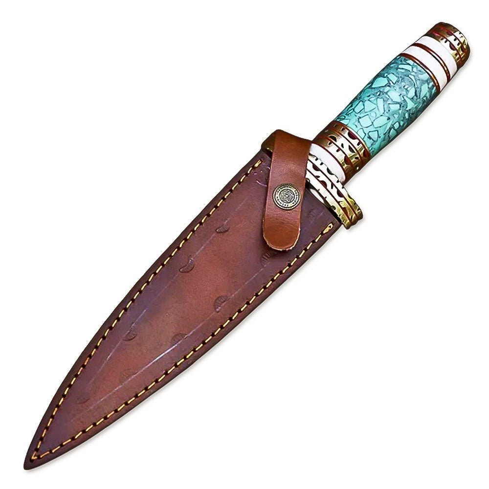 Double Edge Dagger Resin Bone Handle 13 Inch