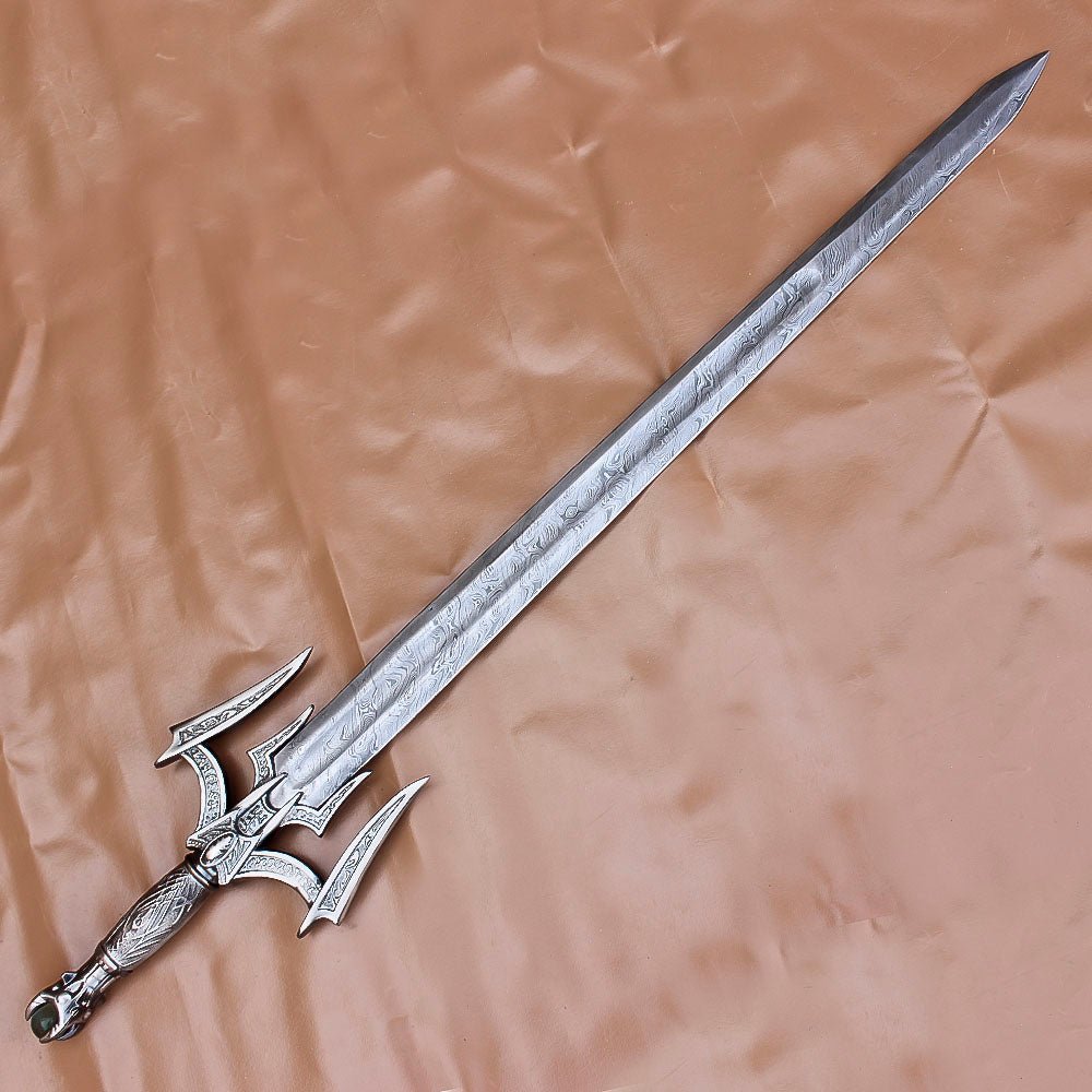 Barbarian Sword Fantasy Warrior With Leather Sheath