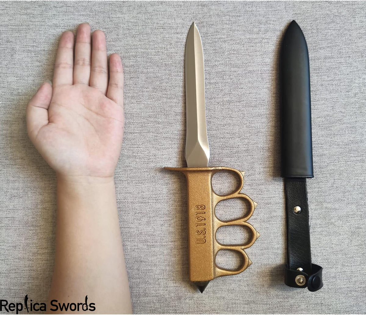 1918 WWI Trench Knife Replica With Sheath