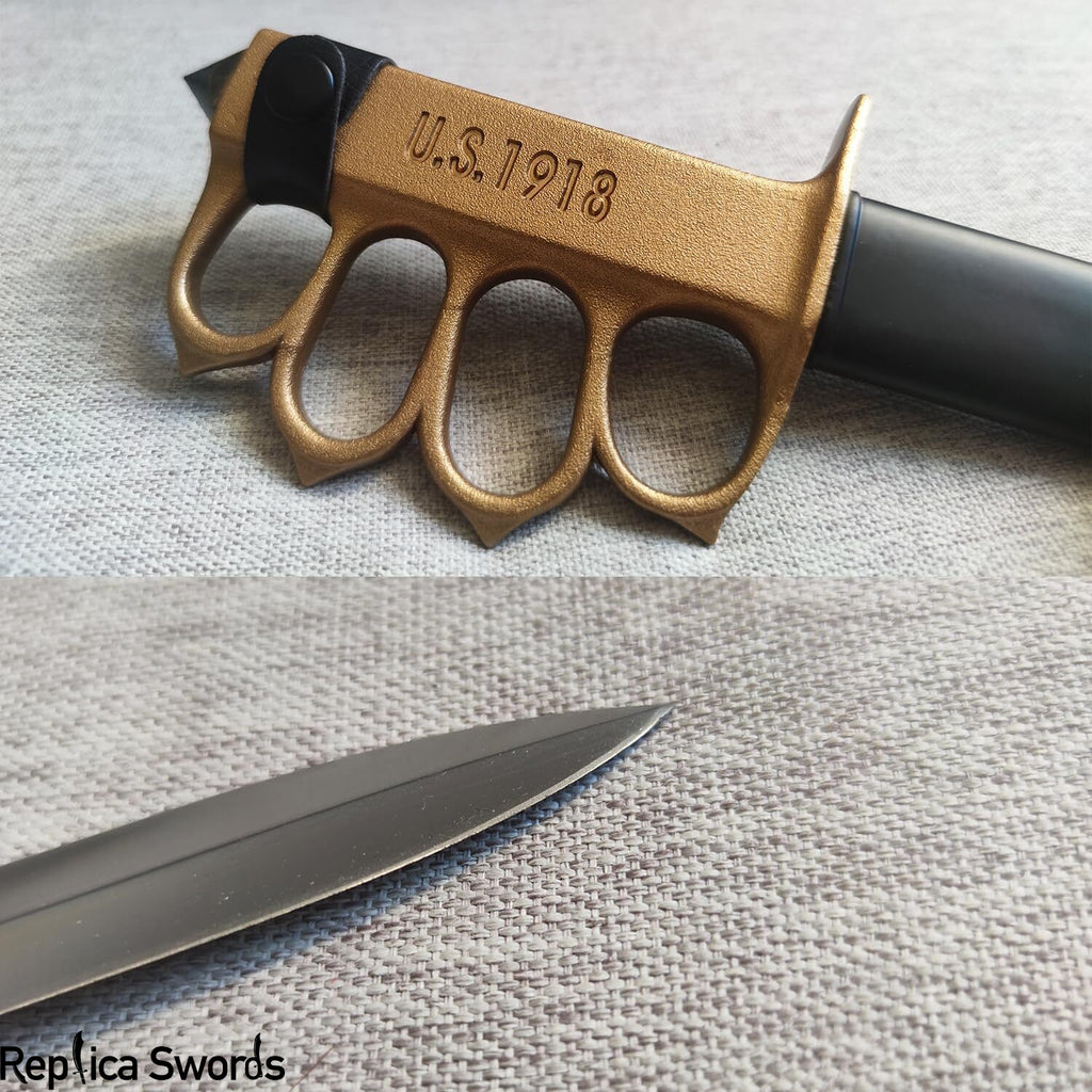 1918 WWI Trench Knife Replica With Sheath