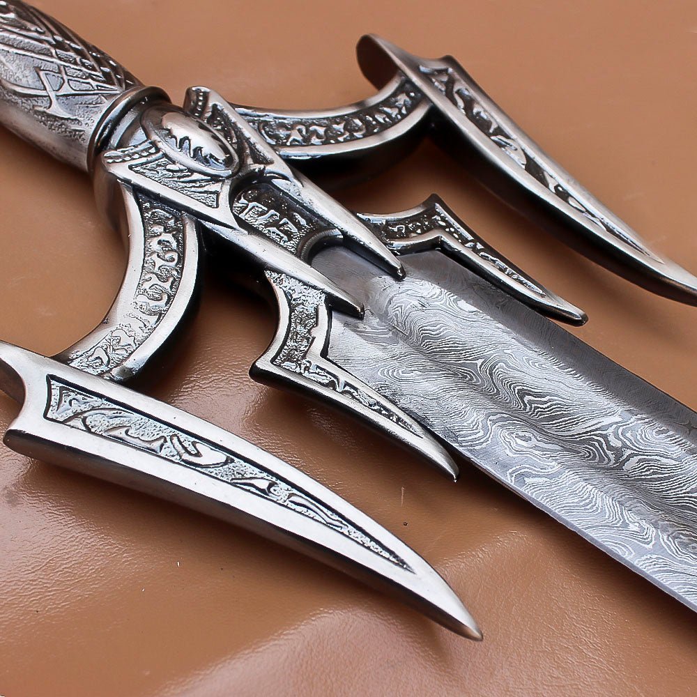Barbarian Sword Fantasy Warrior With Leather Sheath