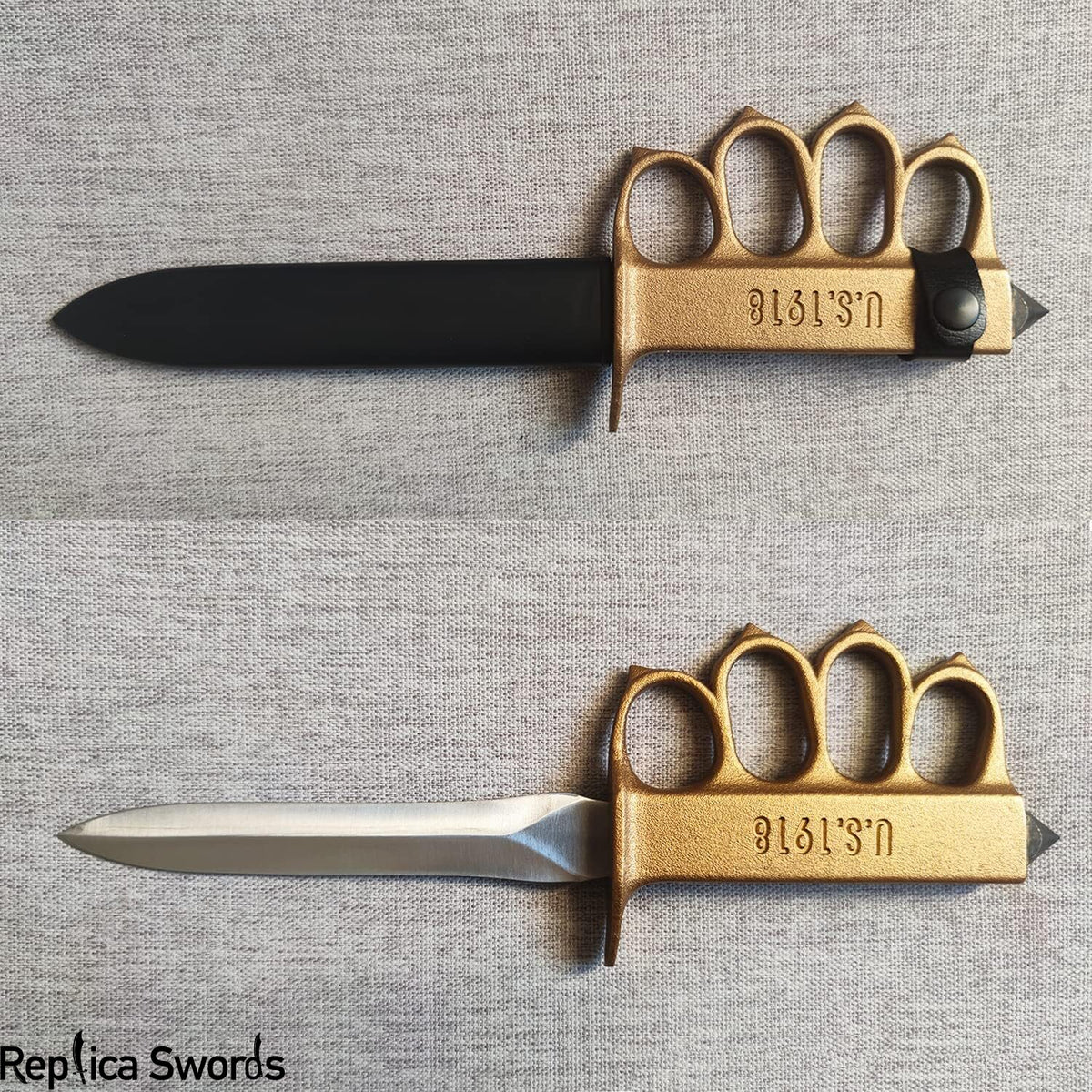 1918 WWI Trench Knife Replica With Sheath