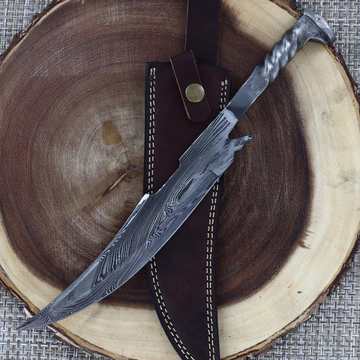 Railroad Spike Knife Rustic Collectible With Sheath
