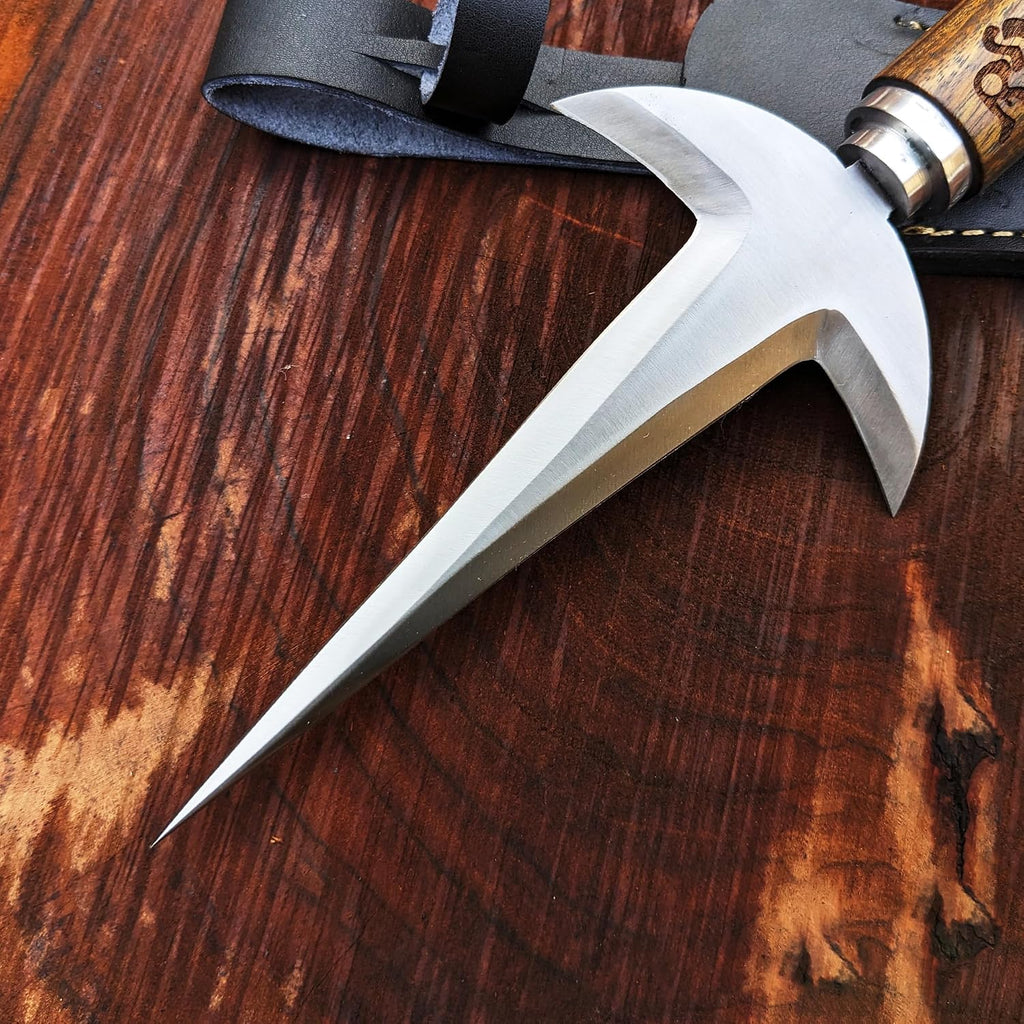 Handmade Minato Kunai Replica: Engraved Wood Handle, 5160 Steel Blade Anime knife