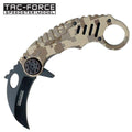 Tac Force Desert Camo Karambit Spring Assisted Knife