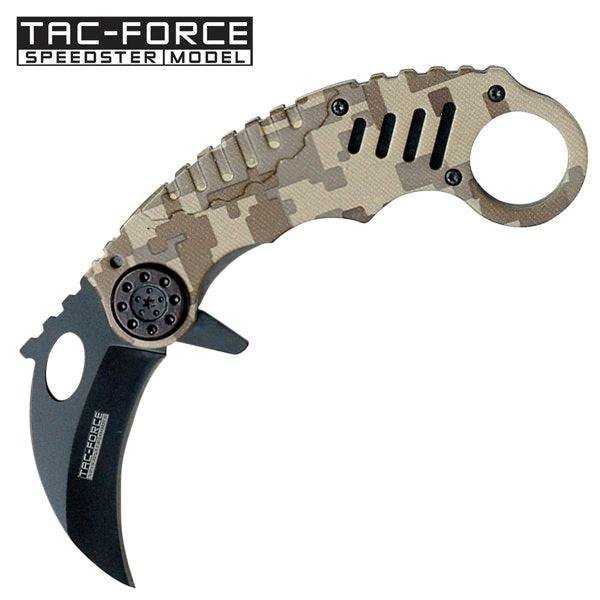 Tac Force Desert Camo Karambit Spring Assisted Knife