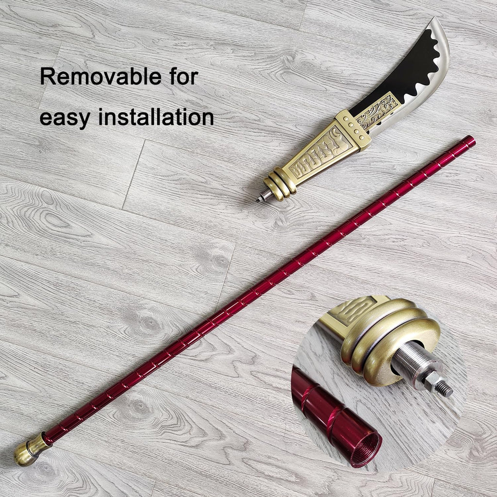 Whitebeard's "Murakumogiri" Naginata Bisento Spear installation