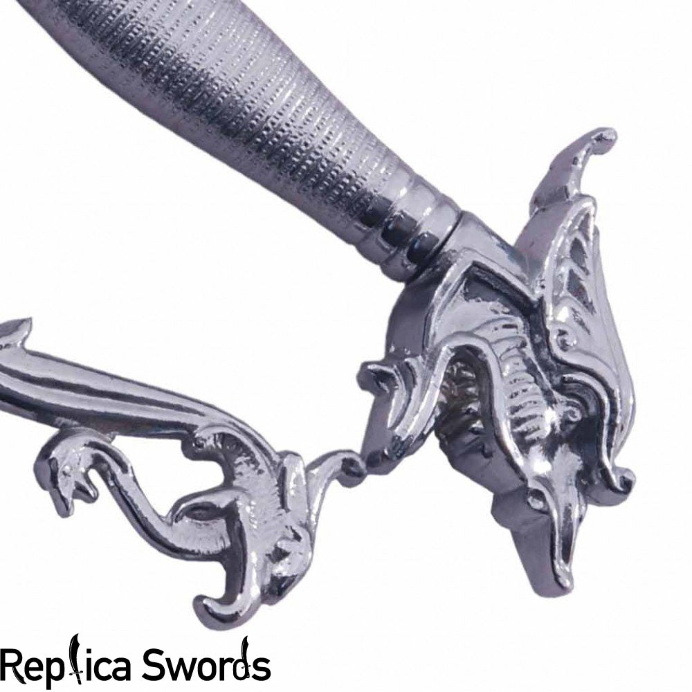 Belly Dance Dragon Scimitar Sword With Silver Handle
