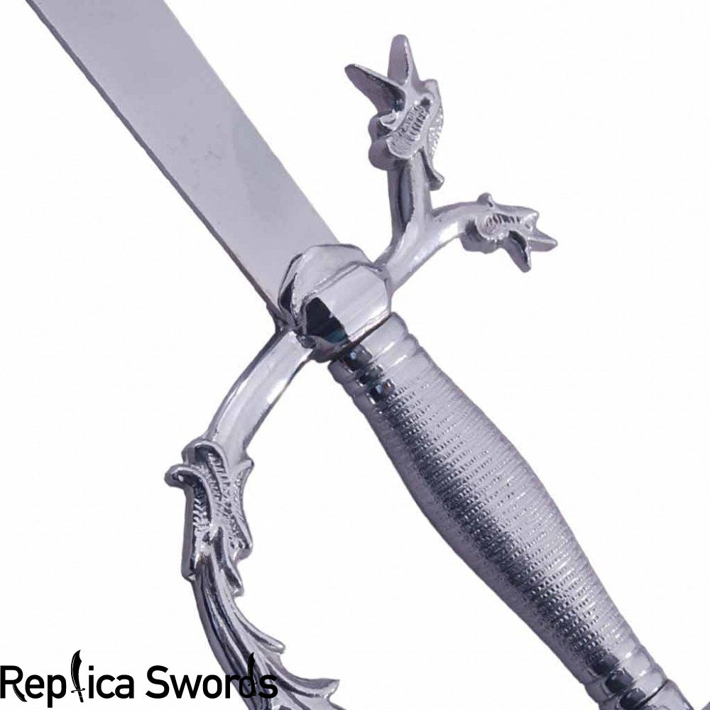 Belly Dance Dragon Scimitar Sword With Silver Handle