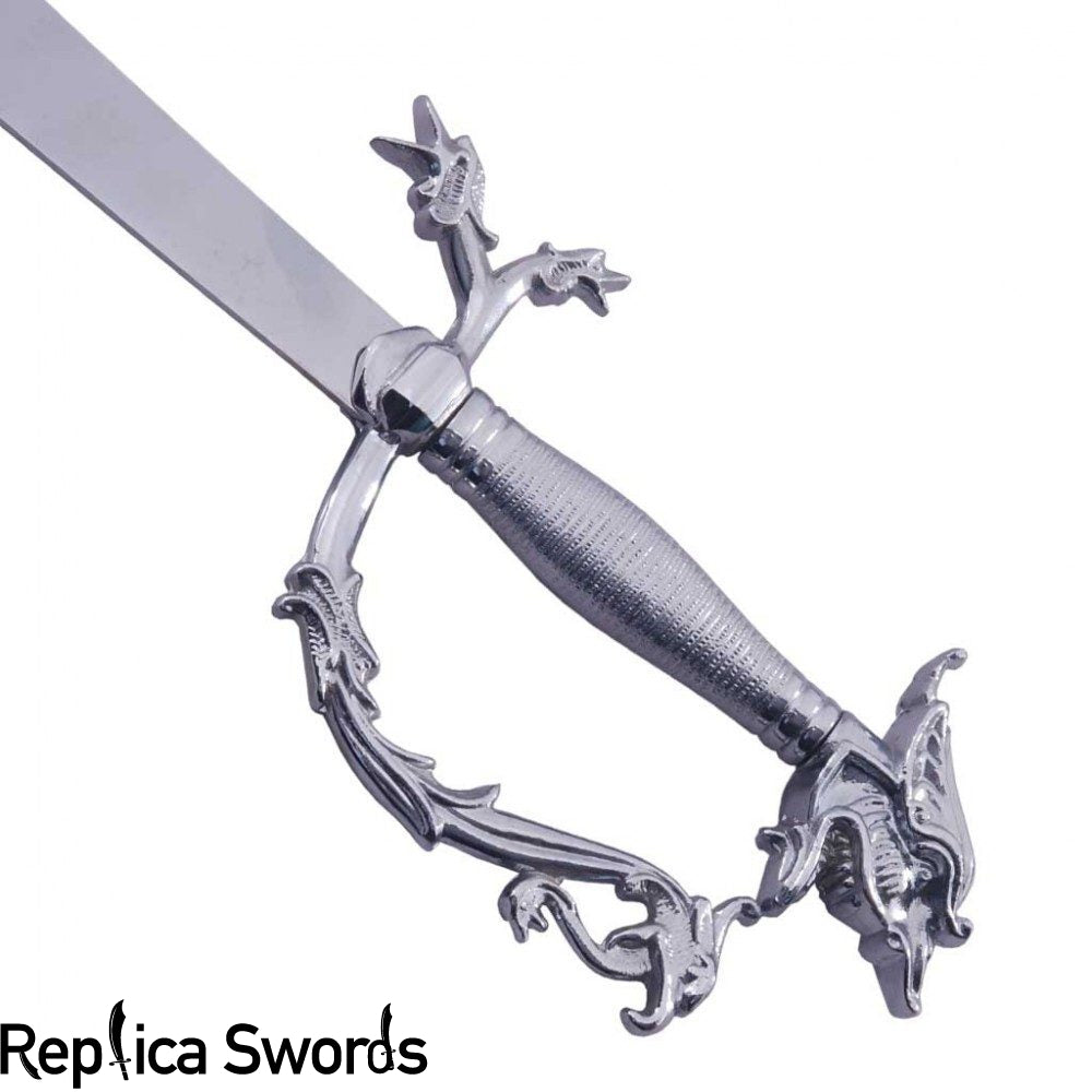 Belly Dance Dragon Scimitar Sword With Silver Handle
