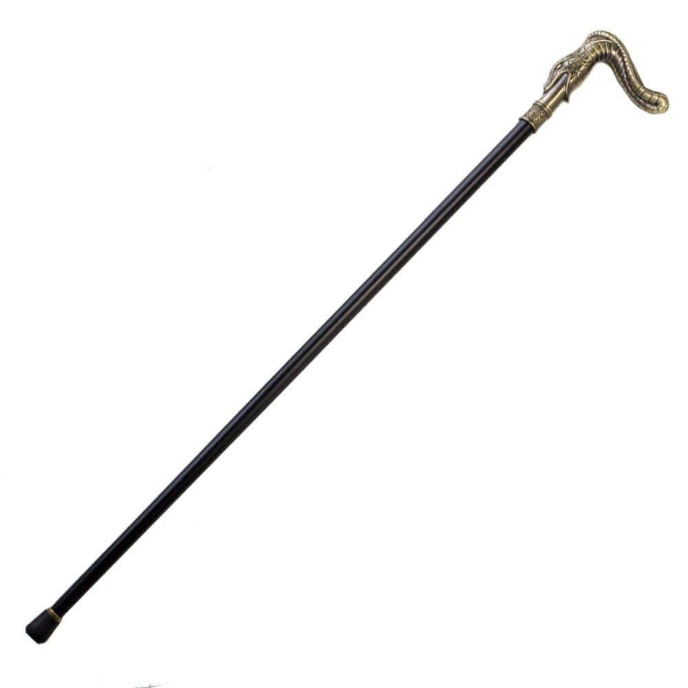 Brass Snake Head Cane Sword Walking Stick Hidden Blade