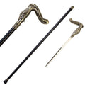 Brass Snake Head Cane Sword Walking Stick Hidden Blade