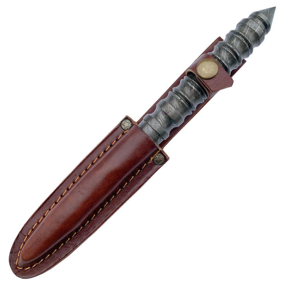 Cyclone Tri Edged Spiral Kris Dagger With Sheath