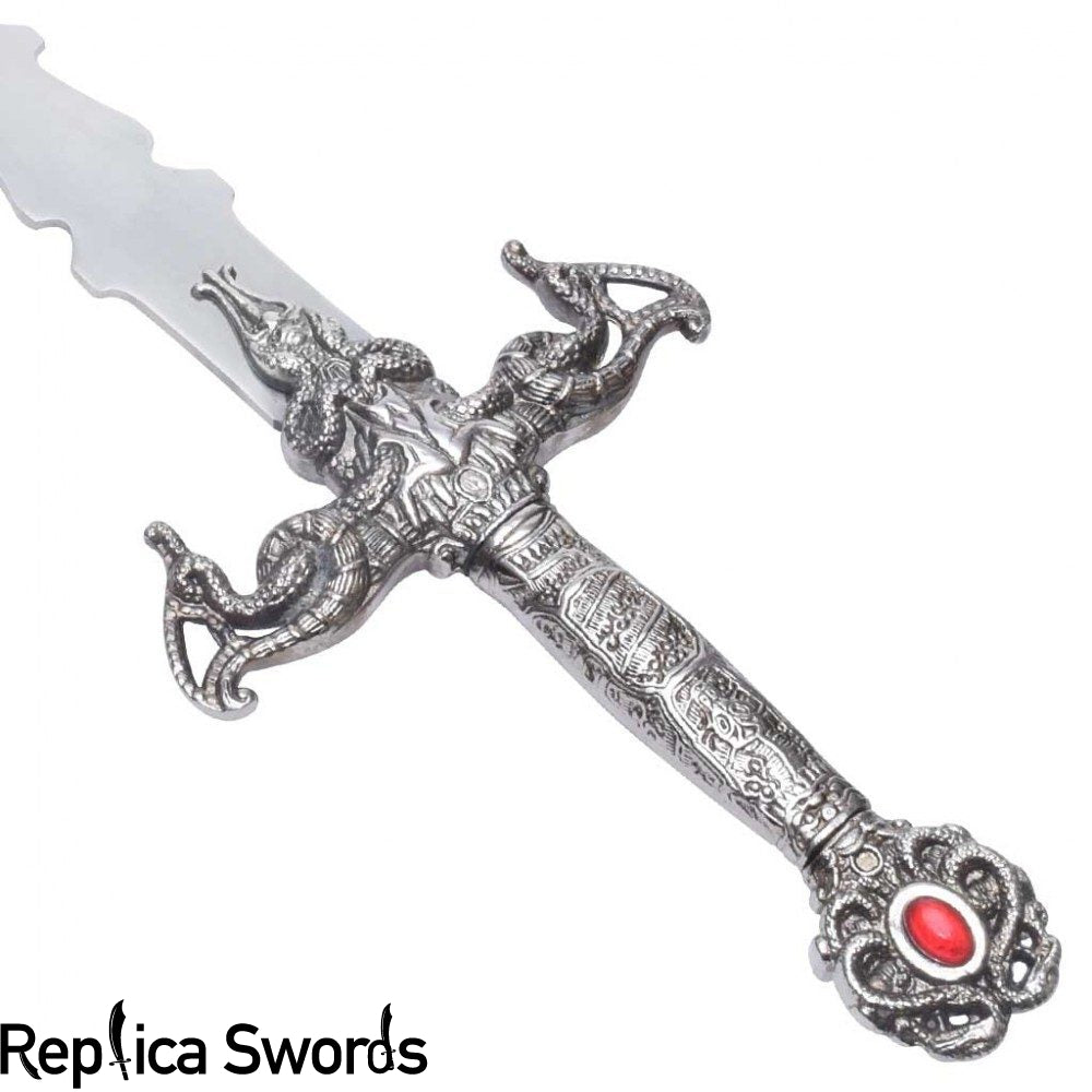 Silver and Ruby Merlin Sword Life Size Replica